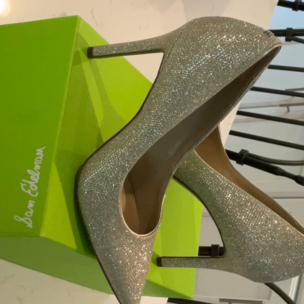 Sam Edelman Gold Glitter Heels